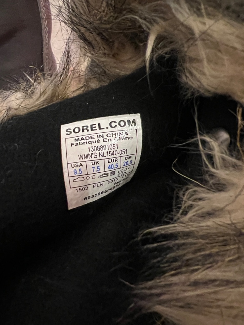 Sorel Brown and Black Faux-Fur Trim Lace-Up Winter Boots. “Joan of Arctic” - Picture 7 of 7